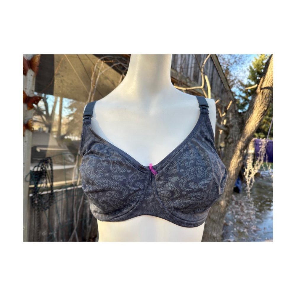 Anita 34H Nursing Bra Unlined Underwire Grey